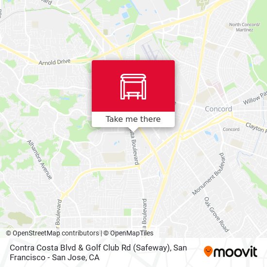 Mapa de Contra Costa Blvd & Golf Club Rd (Safeway)