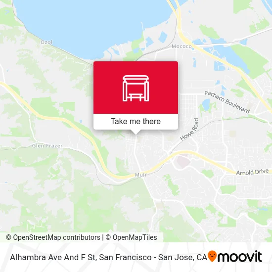 Alhambra Ave And F St map