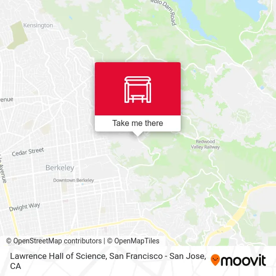 Lawrence Hall of Science map