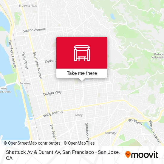 Shattuck Av & Durant Av map