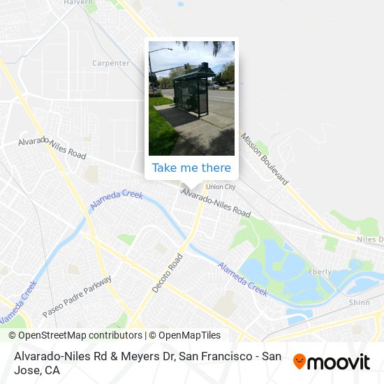 Alvarado-Niles Rd & Meyers Dr map