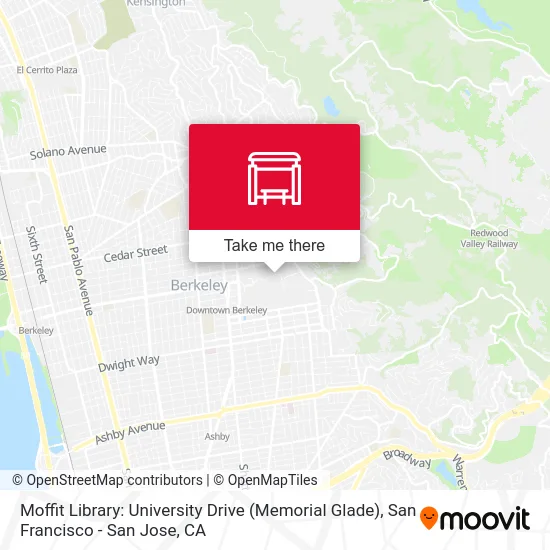 Moffit Library: University Drive (Memorial Glade) map