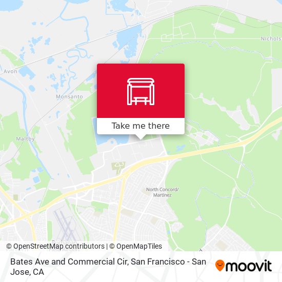 Bates Ave and Commercial Cir map