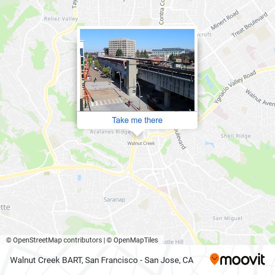 Mapa de Walnut Creek BART