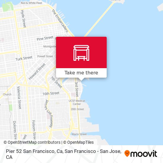 Mapa de Pier 52 San Francisco, Ca