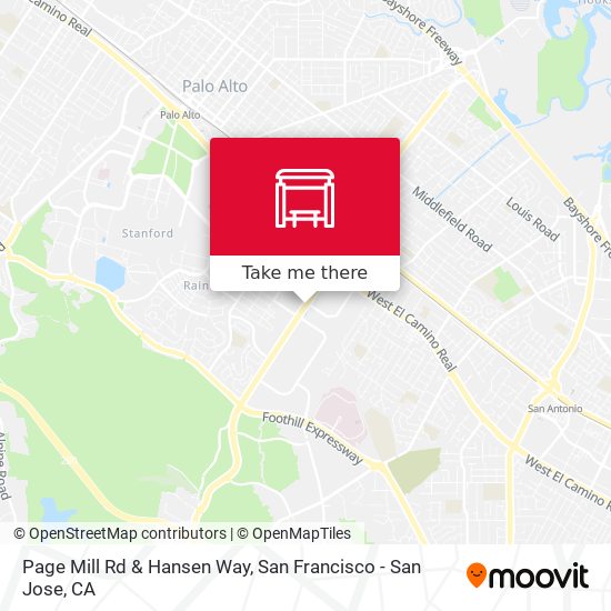 Page Mill Rd & Hansen Way map