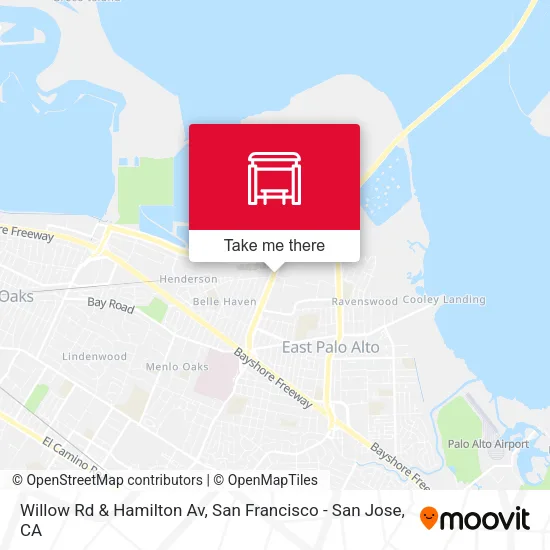 Willow Rd & Hamilton Av map