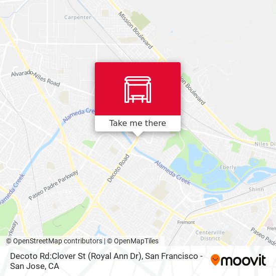 Decoto Rd:Clover St (Royal Ann Dr) map