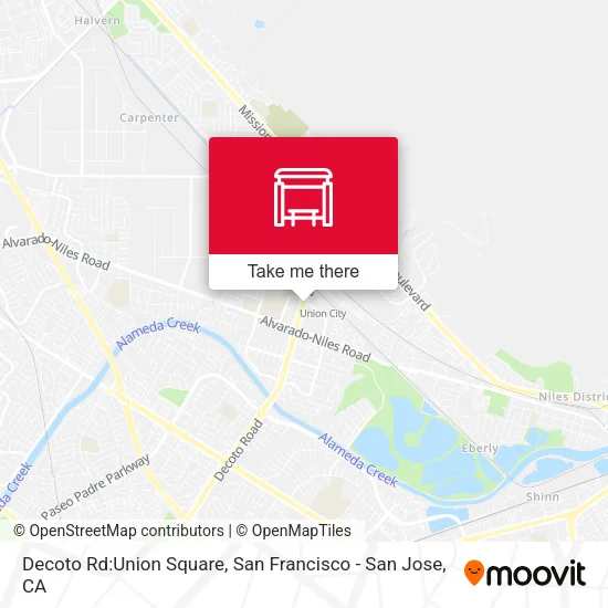 Decoto Rd:Union Square map