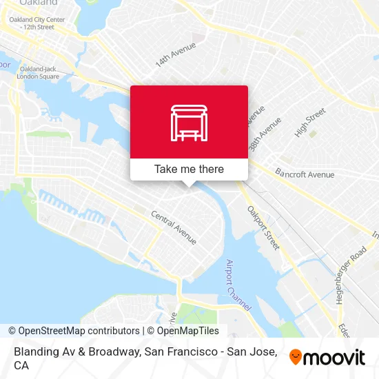 Blanding Av & Broadway map