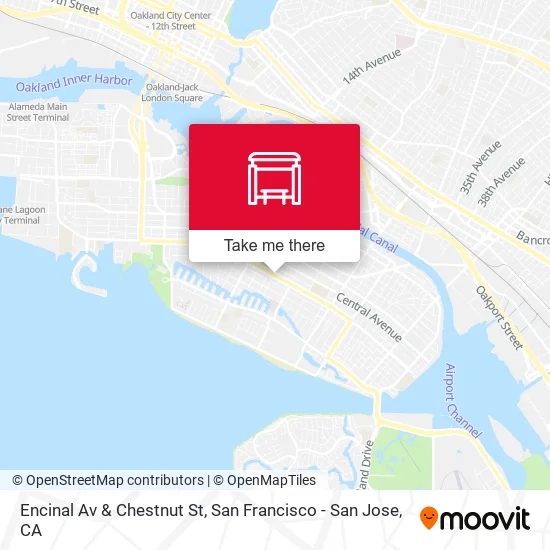 Encinal Av & Chestnut St map