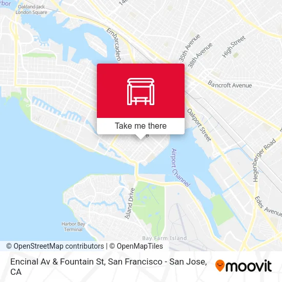 Encinal Av & Fountain St map