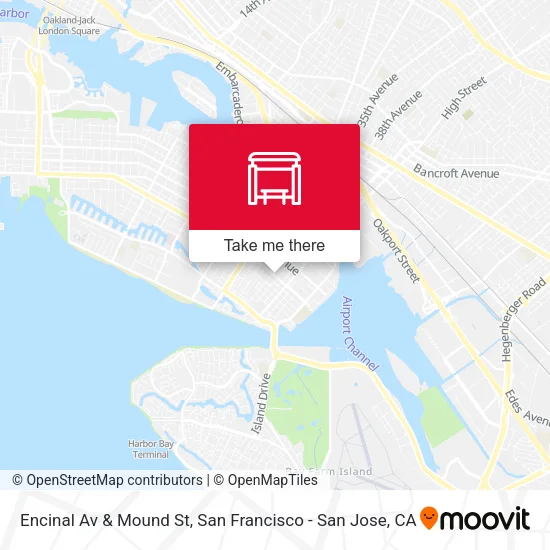 Encinal Av & Mound St map