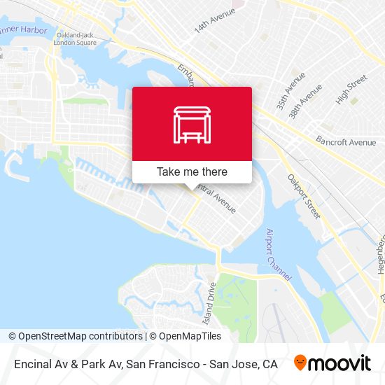 Encinal Av & Park Av map