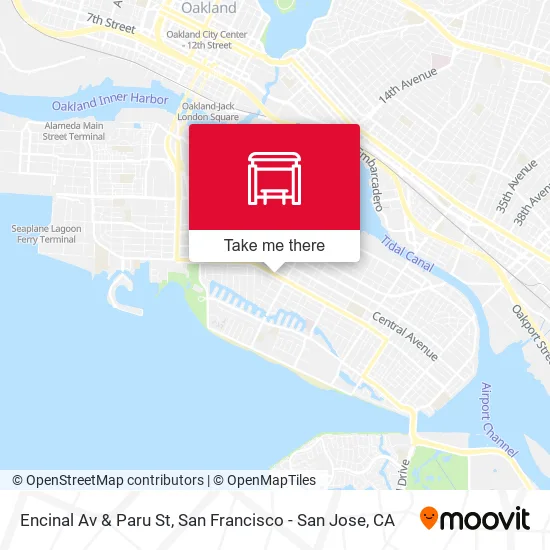 Encinal Av & Paru St map