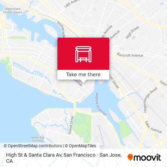 Mapa de High St & Santa Clara Av