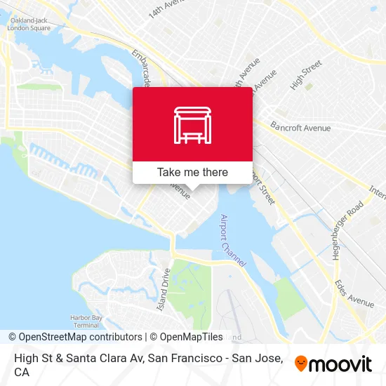 High St & Santa Clara Av map