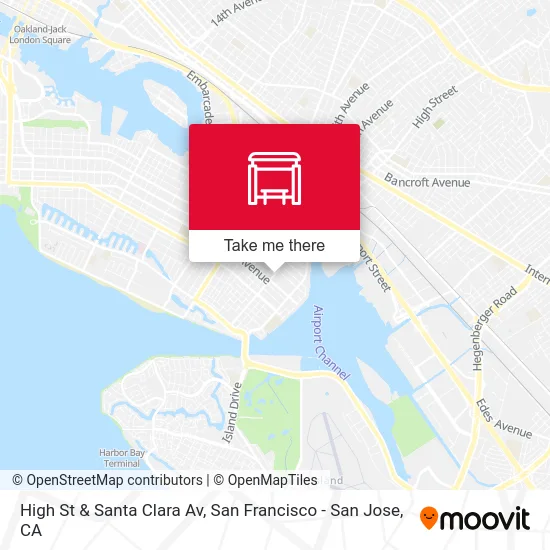 High St & Santa Clara Av map