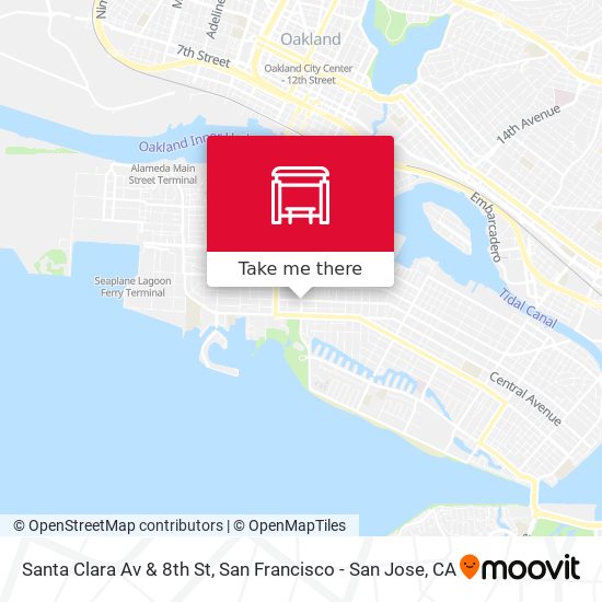 Mapa de Santa Clara Av & 8th St