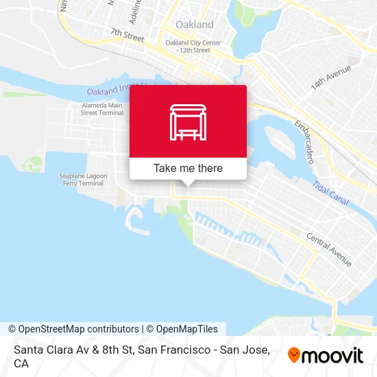Santa Clara Av & 8th St map