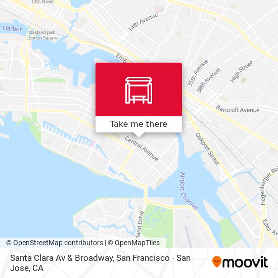 Mapa de Santa Clara Av & Broadway