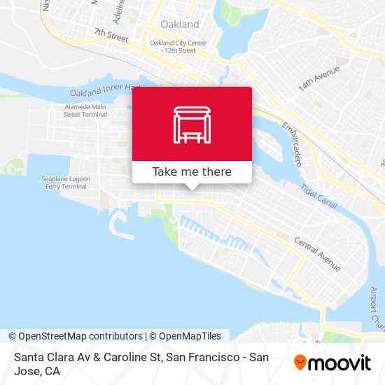 Santa Clara Av & Caroline St map