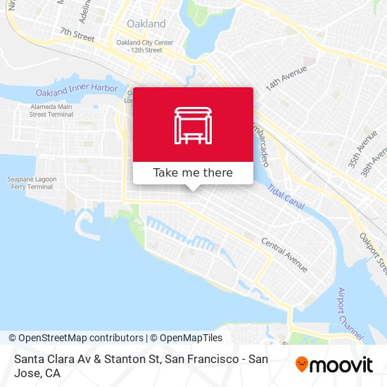 Mapa de Santa Clara Av & Stanton St