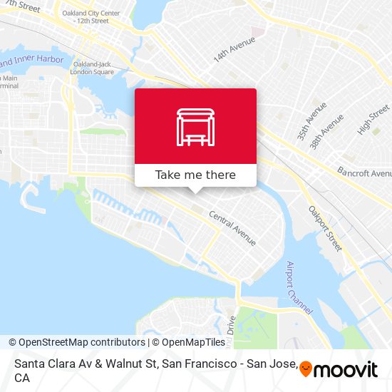 Santa Clara Av & Walnut St map
