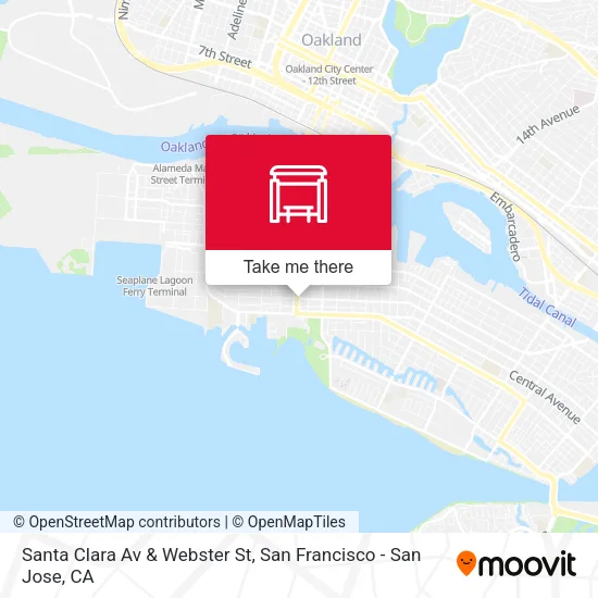 Santa Clara Av & Webster St map