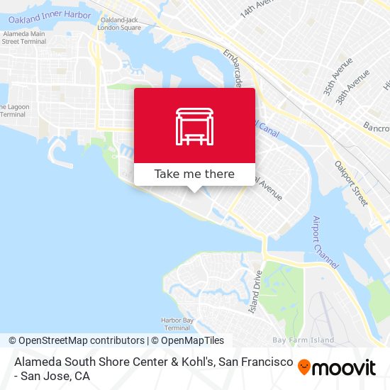 Alameda South Shore Center & Kohl's map