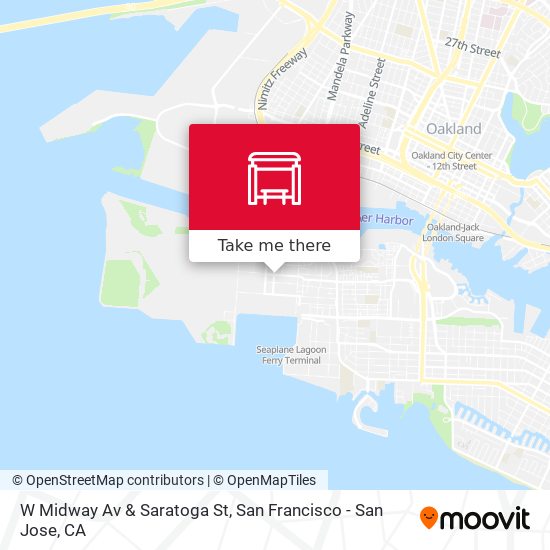 W Midway Av & Saratoga St map