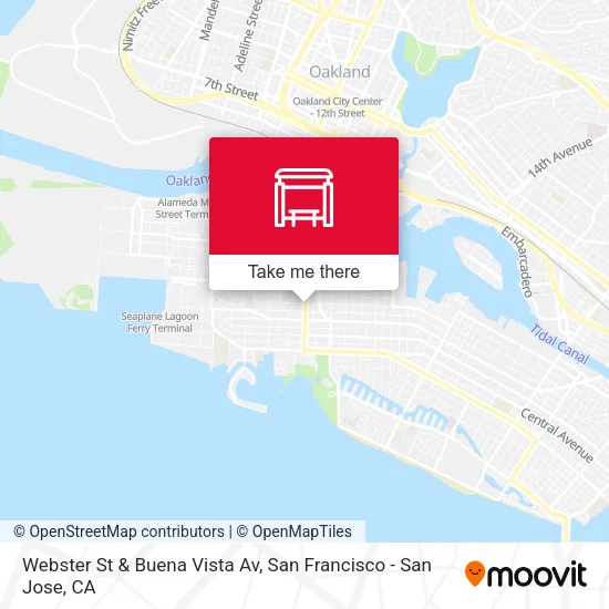 Webster St & Buena Vista Av map