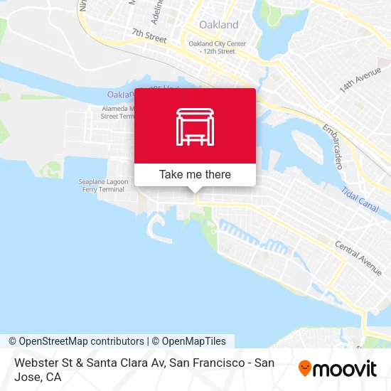 Webster St & Santa Clara Av map