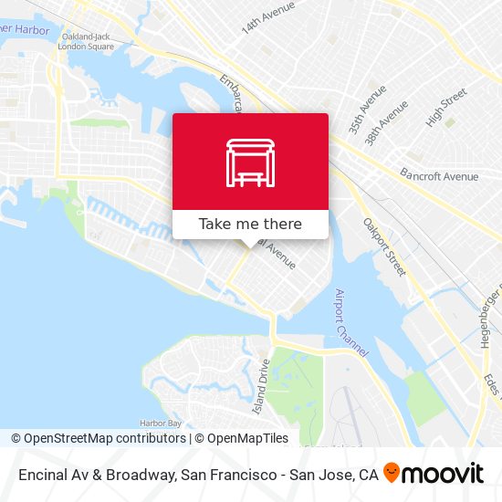 Encinal Av & Broadway map