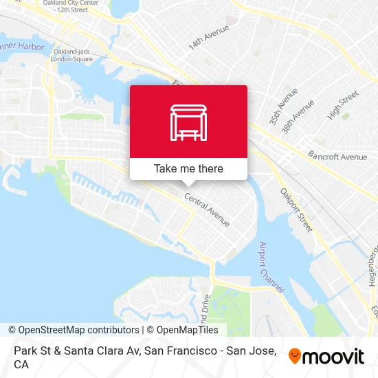 Park St & Santa Clara Av map