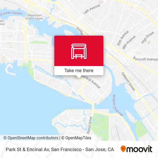 Park St & Encinal Av map