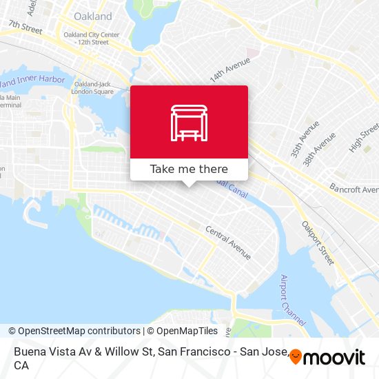 Buena Vista Av & Willow St map