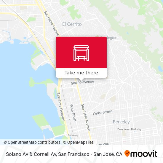 Mapa de Solano Av & Cornell Av