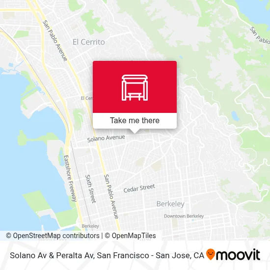 Solano Av & Peralta Av map