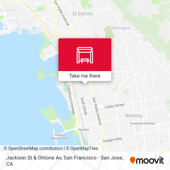 Jackson St & Ohlone Av map