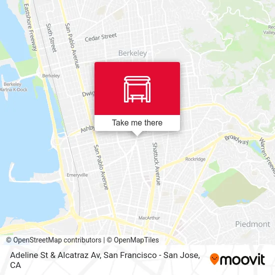 Mapa de Adeline St & Alcatraz Av
