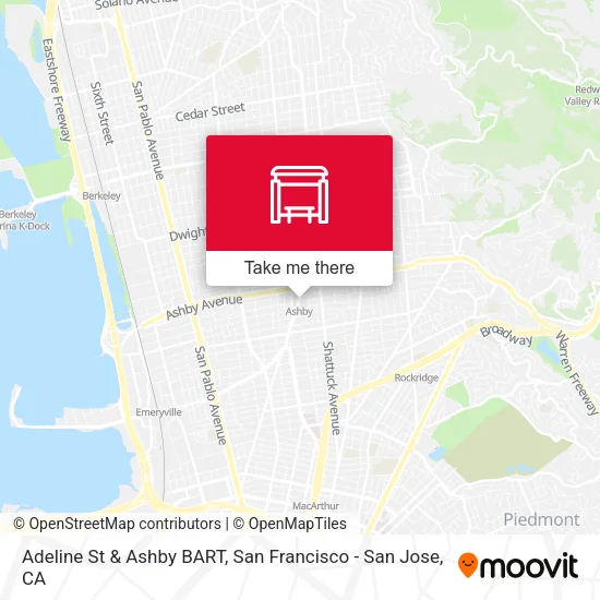 Mapa de Adeline St & Ashby BART