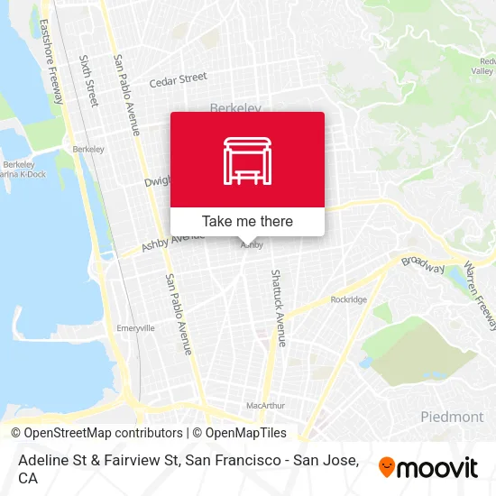 Mapa de Adeline St & Fairview St