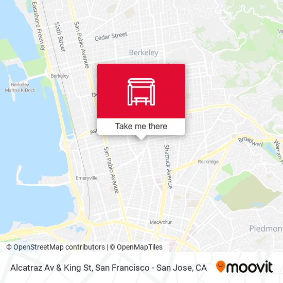 Mapa de Alcatraz Av & King St