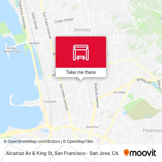 Alcatraz Av & King St map