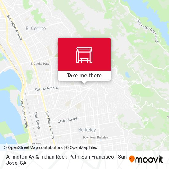 Arlington Av & Indian Rock Path map