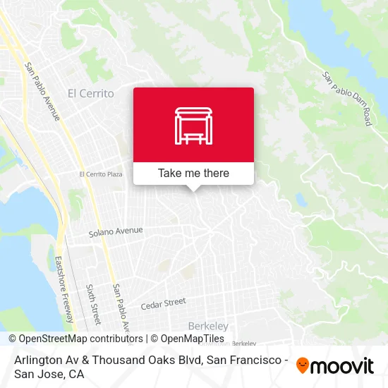 Arlington Av & Thousand Oaks Blvd map