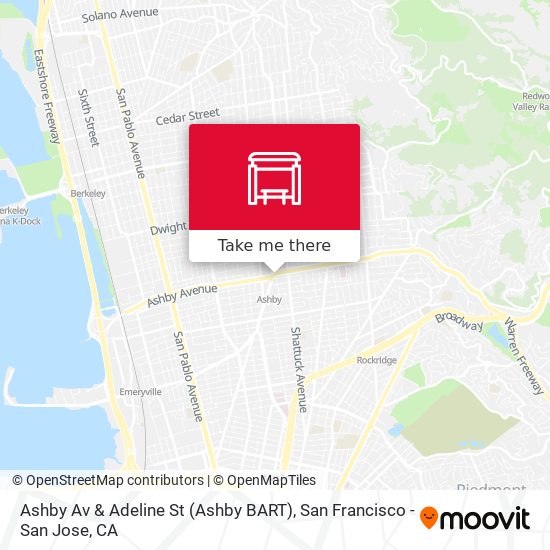 Ashby Av & Adeline St (Ashby BART) map