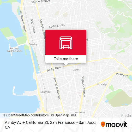 Ashby Av + California St map