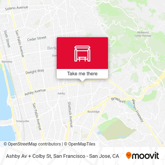 Ashby Av + Colby St map